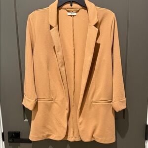 Maurices Lightweight Camel Open-Front Blazer